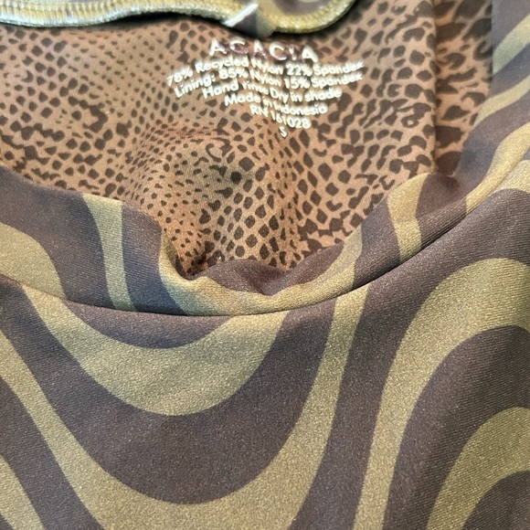 Free People Acacia costa swim surf top stripe pattern Small brown - Picture 5 of 5